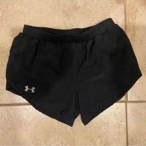 Women’s Under Armour Black Fly By 2.0 Lined Athletic Shorts Size S